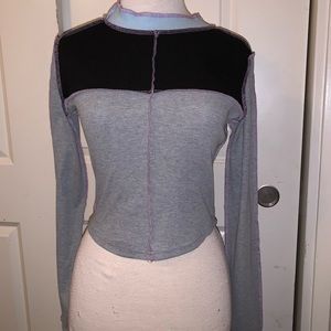 Patchwork long sleeve shirt